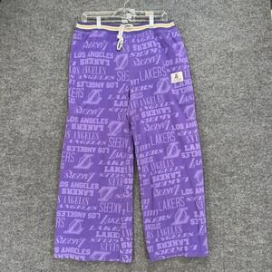 Los Angeles Lakers Sweatpants Womens 2XL Purple All Over Print‎ Lounge Pants NBA